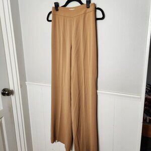 Aritzia Tan Wide-Leg Trousers